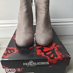 Fergalicious Women's Taupe Ankle Boots